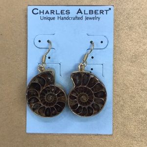 Gold Shell Dangle Earrings